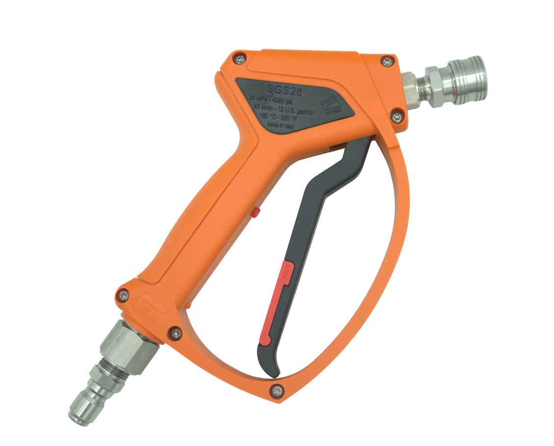 SGS28 ORANGE SPRAY GUN 4,000 W/SS PRIMA QC FITTINGS INSTALLED