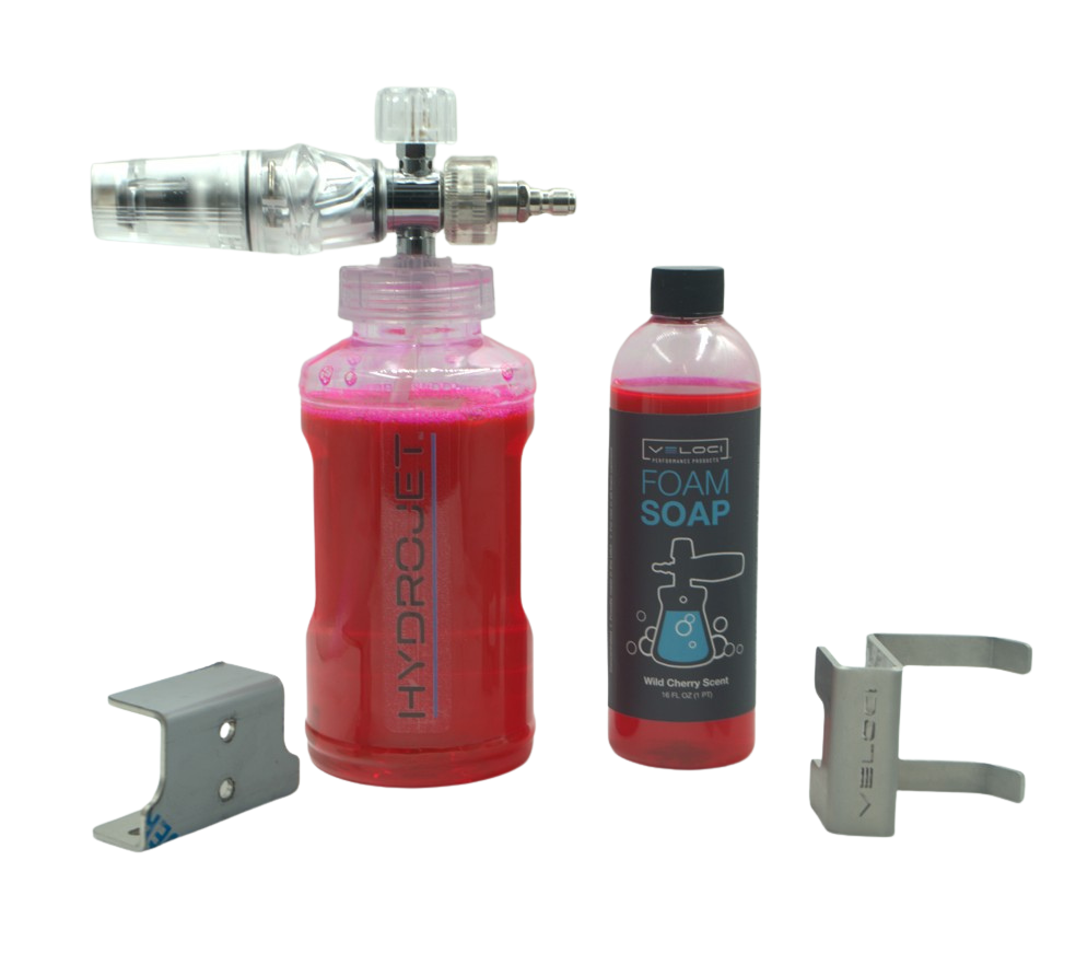 HydroJet Clear Foam Cannon, with Wall Bracket, Cradle, and Soap