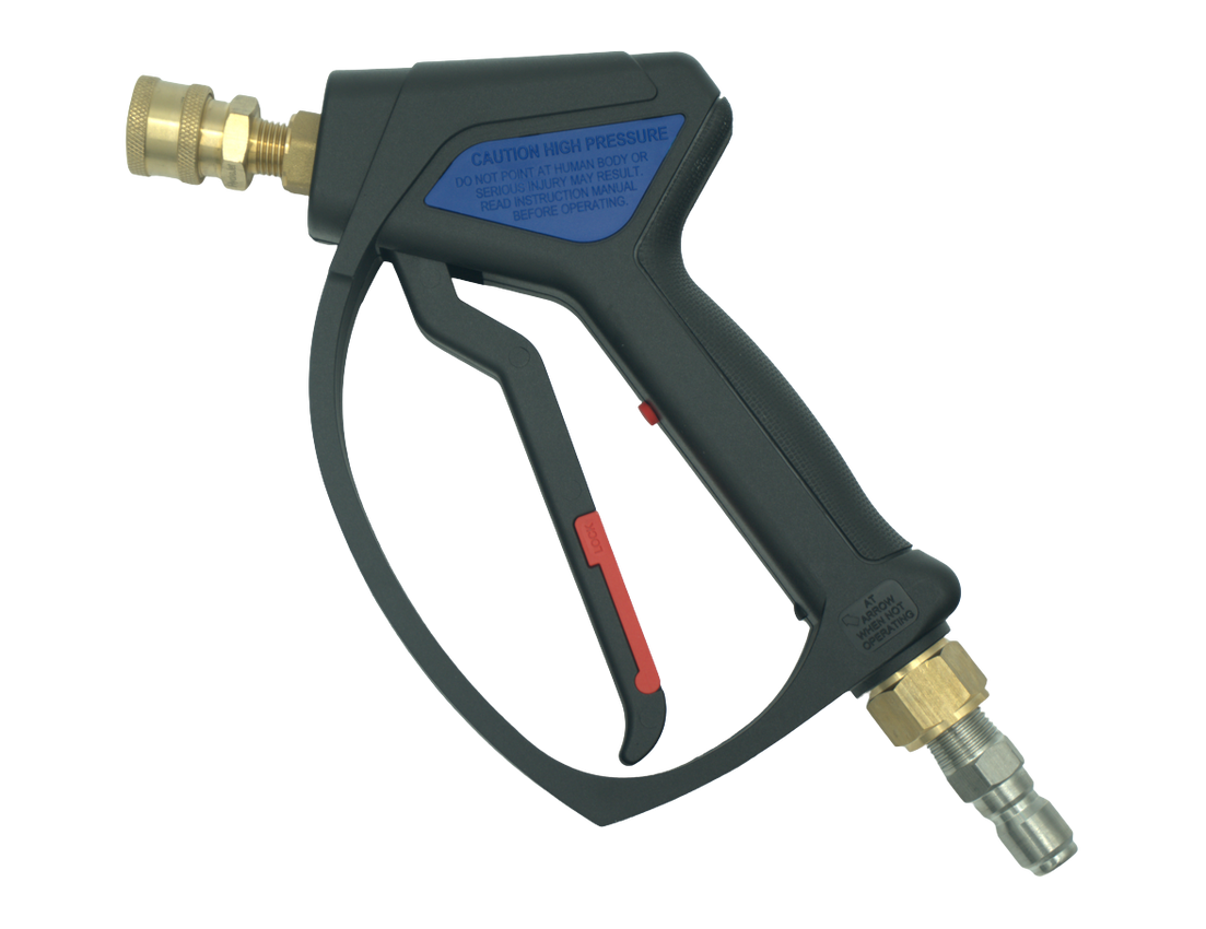 MTM Hydro SG28 Spray Gun, 4000 PSI, 12 GPM, Brass Socket, and SS plug Installed