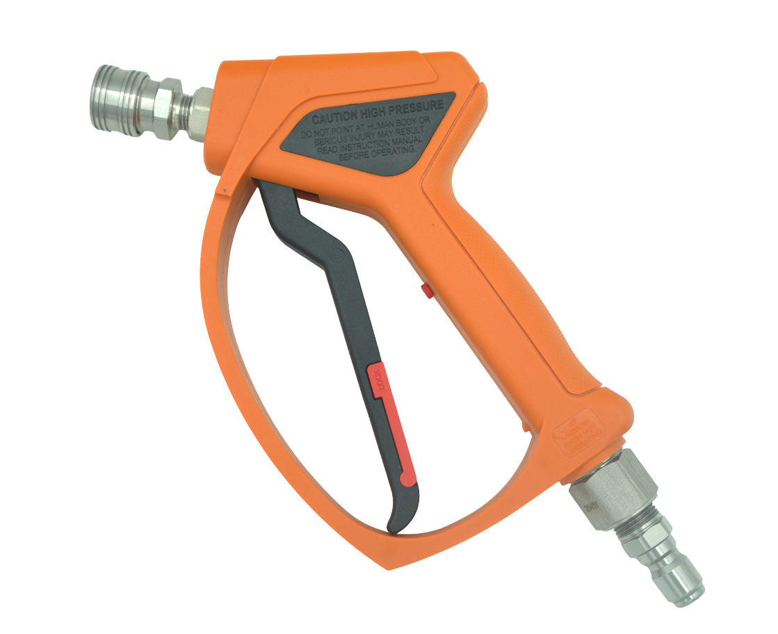 SGS28 ORANGE SPRAY GUN 4,000 W/SS PRIMA QC FITTINGS INSTALLED