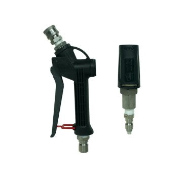3-7 GPM HydroJet Soft Wash Spray Gun & Soft Wash Twist – 1/2” QC Plug Inlet
