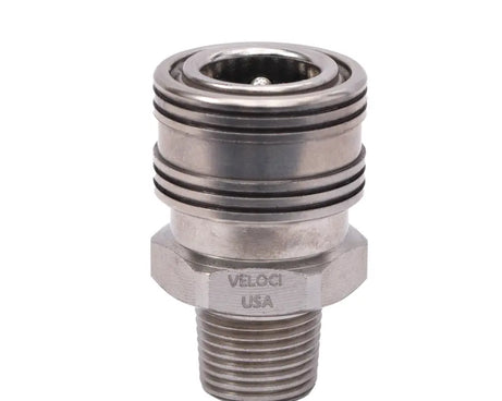 PRIMA STAINLESS STEEL QC COUPLER 3/8 MPT