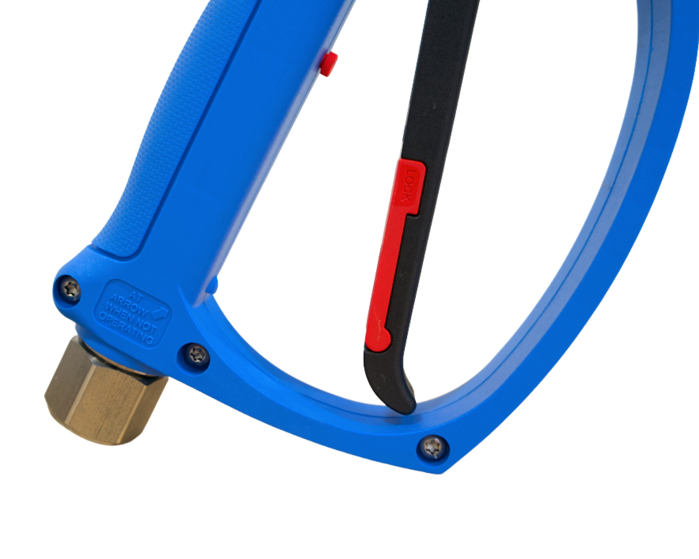 SGS28 1/4" Light Blue Spray Gun w/Nickel Plated Brass SS Swivel Inlet