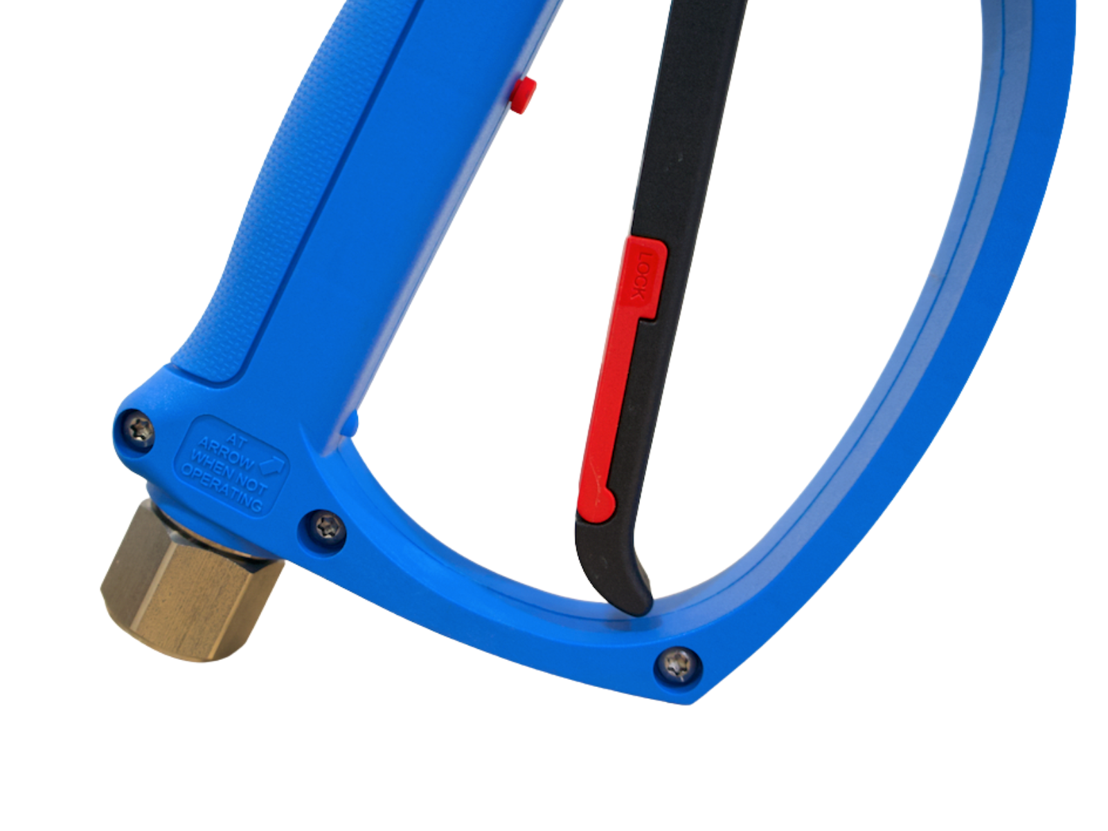 SGS28 1/4" Light Blue Spray Gun w/Nickel Plated Brass SS Swivel Inlet