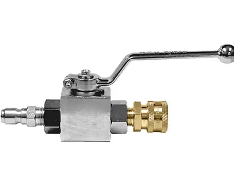 PLATED STEEL BALL VALVE 1/4 W/QC COUPLER & PLUG