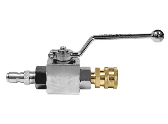PLATED STEEL BALL VALVE 1/4 W/QC COUPLER & PLUG