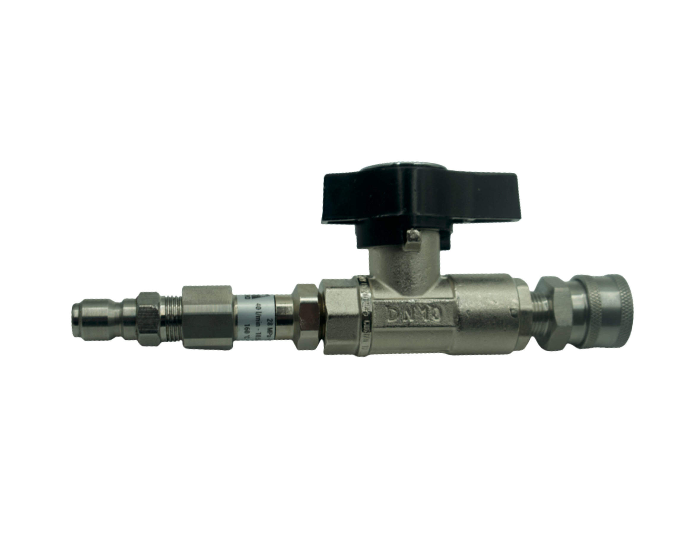 DN10 BALL VALVE W. SS LIVE SWIVEL & QCS - 3000 PSI