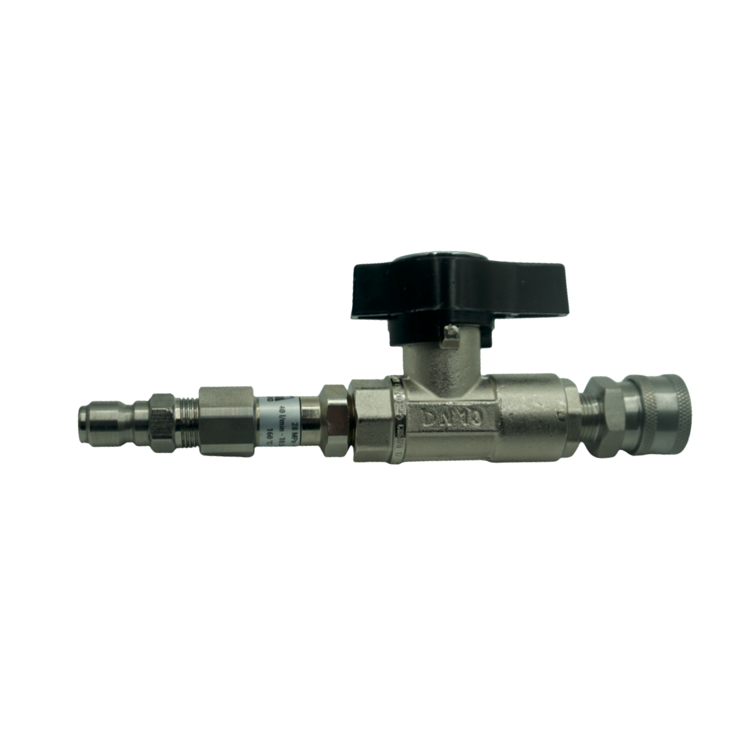 DN10 BALL VALVE W. SS LIVE SWIVEL & QCS - 3000 PSI