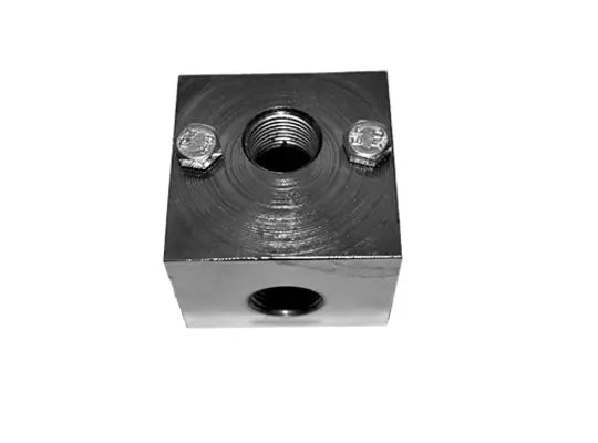 NICKEL PLATED STEEL UNLOADER MOUNTING BLOCK 1/2 F