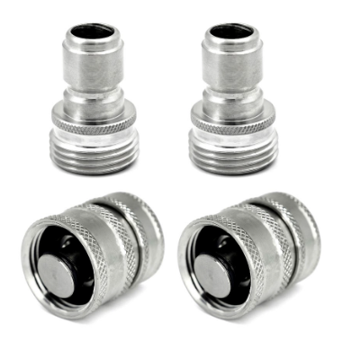 SS Garden Hose QC -  Check Valve Kits 2x2