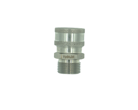 COUPLER STAINLESS STEEL 3/8 QC X M22 M PLUG (14MM)