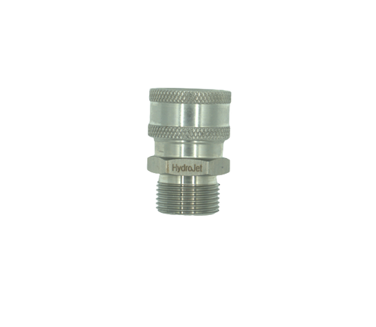COUPLER STAINLESS STEEL 3/8 QC X M22 M PLUG (14MM)