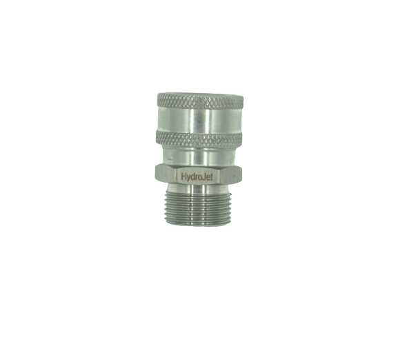 COUPLER STAINLESS STEEL 3/8 QC X M22 M PLUG (14MM)