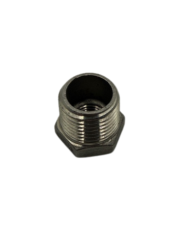 STAINLESS STEEL HEX BUSHING 1/2" MPT X 1/4" FPT