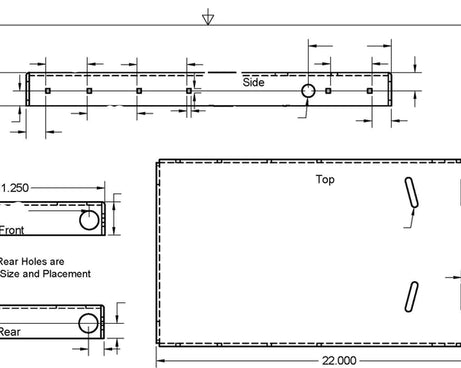 ALUMINUM PW & SW SKID - NO WHEELS/HANDLES