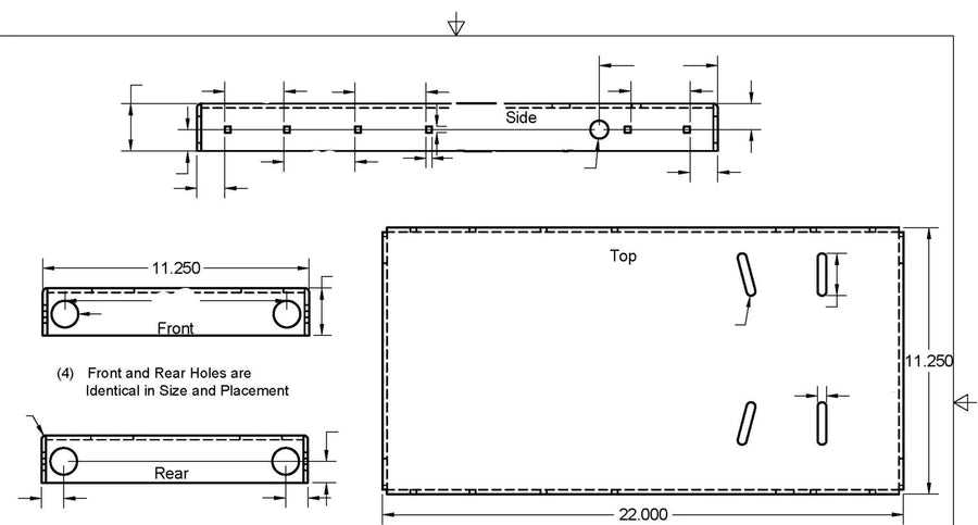 ALUMINUM PW & SW SKID - NO WHEELS/HANDLES