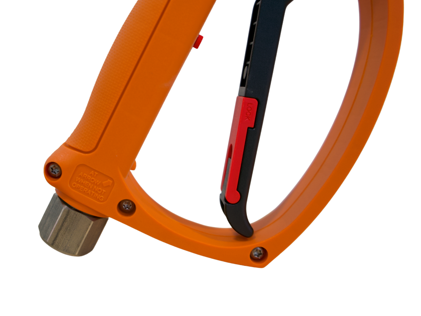 SGS28 1/4" Orange Spray Gun w/Nickel Plated Brass SS Swivel Inlet