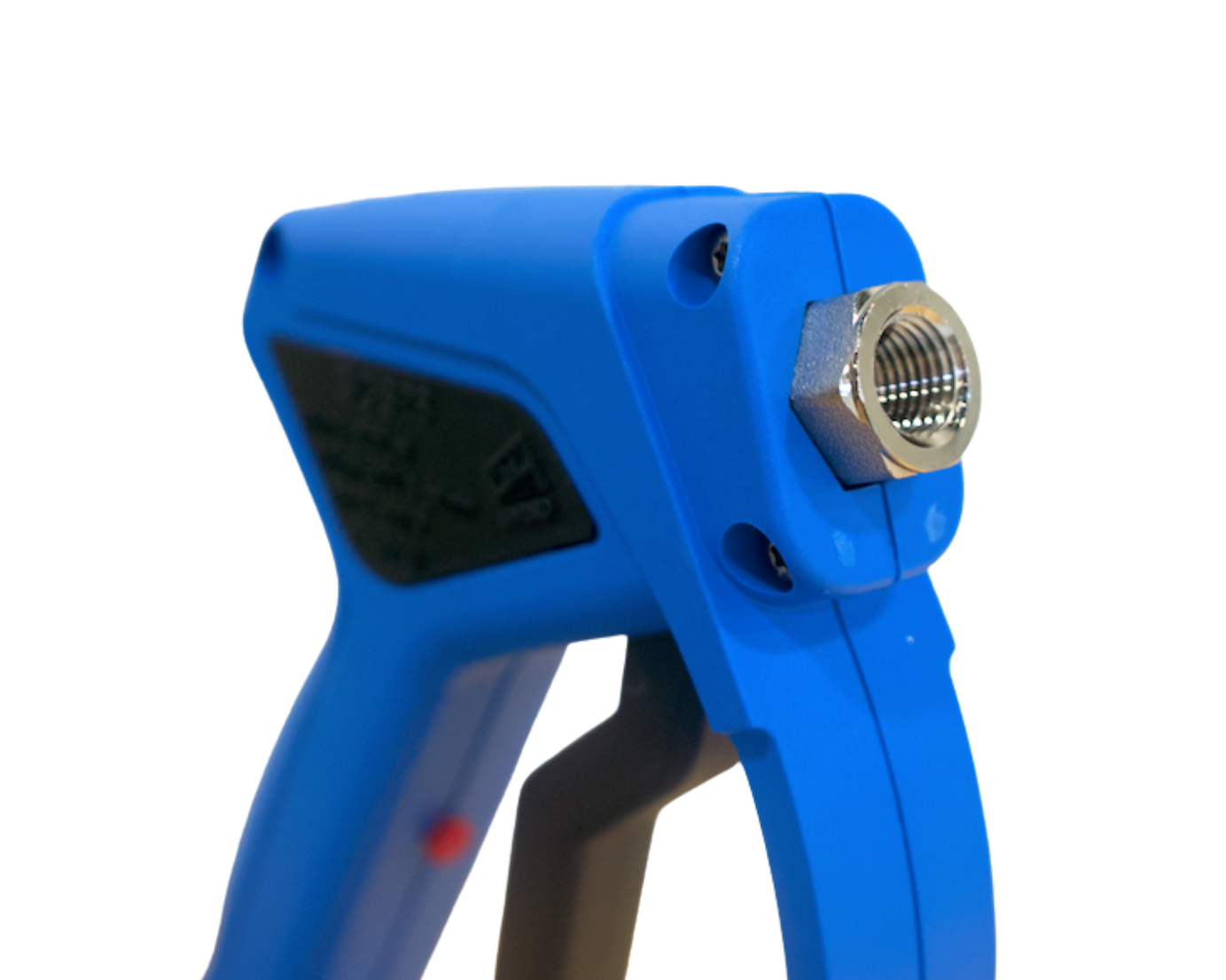 SGS28 1/4" Light Blue Spray Gun w/Nickel Plated Brass SS Swivel Inlet