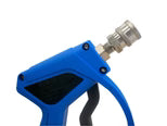 MTM Hydro SGS28 Blue Spray Gun, 4000 PSI, 12 GPM, Live Swivel, SS PRIMA Fittings Installed
