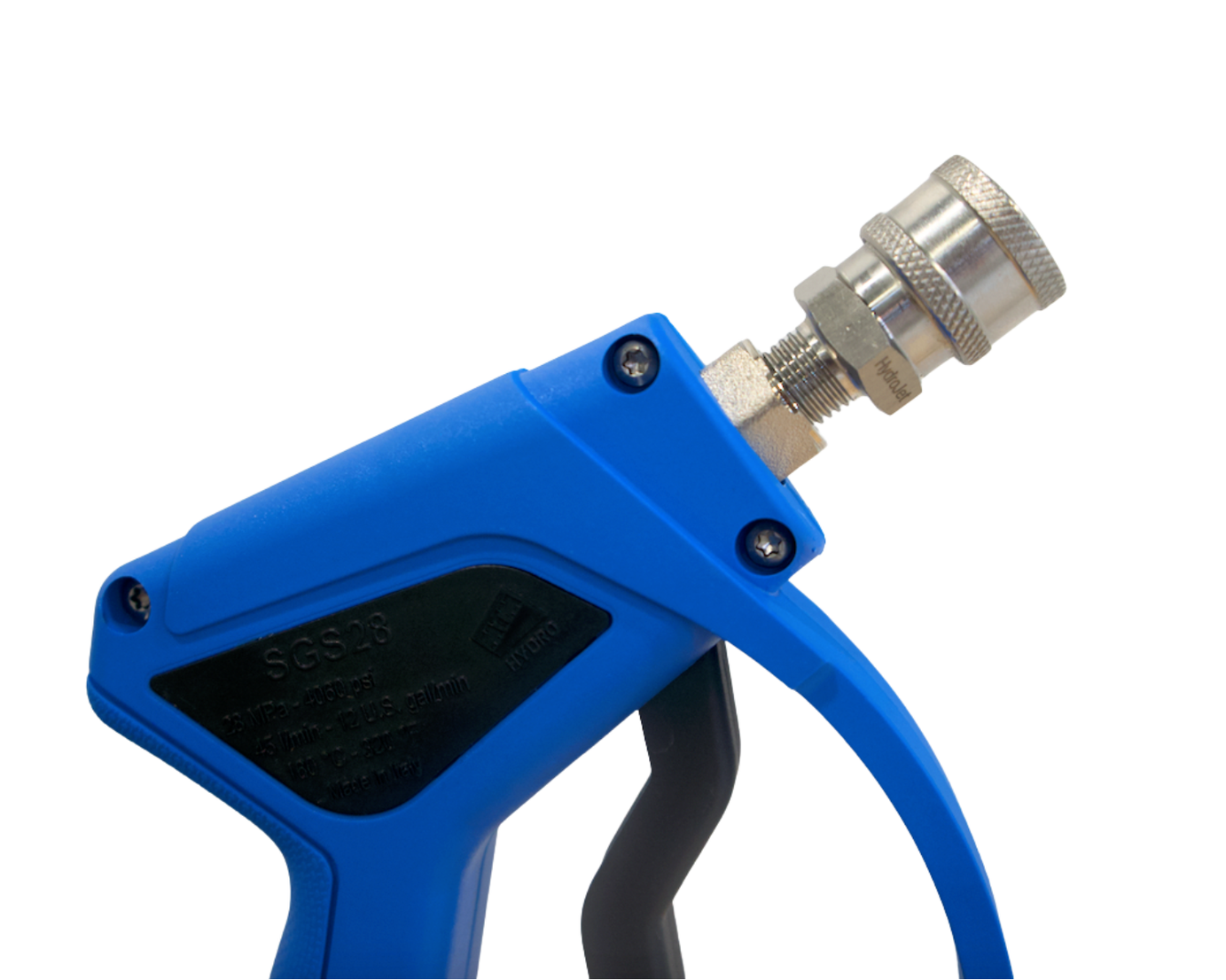 MTM Hydro Easy Hold SGS28 Light Blue Spray Gun w/ SS QC Fittings