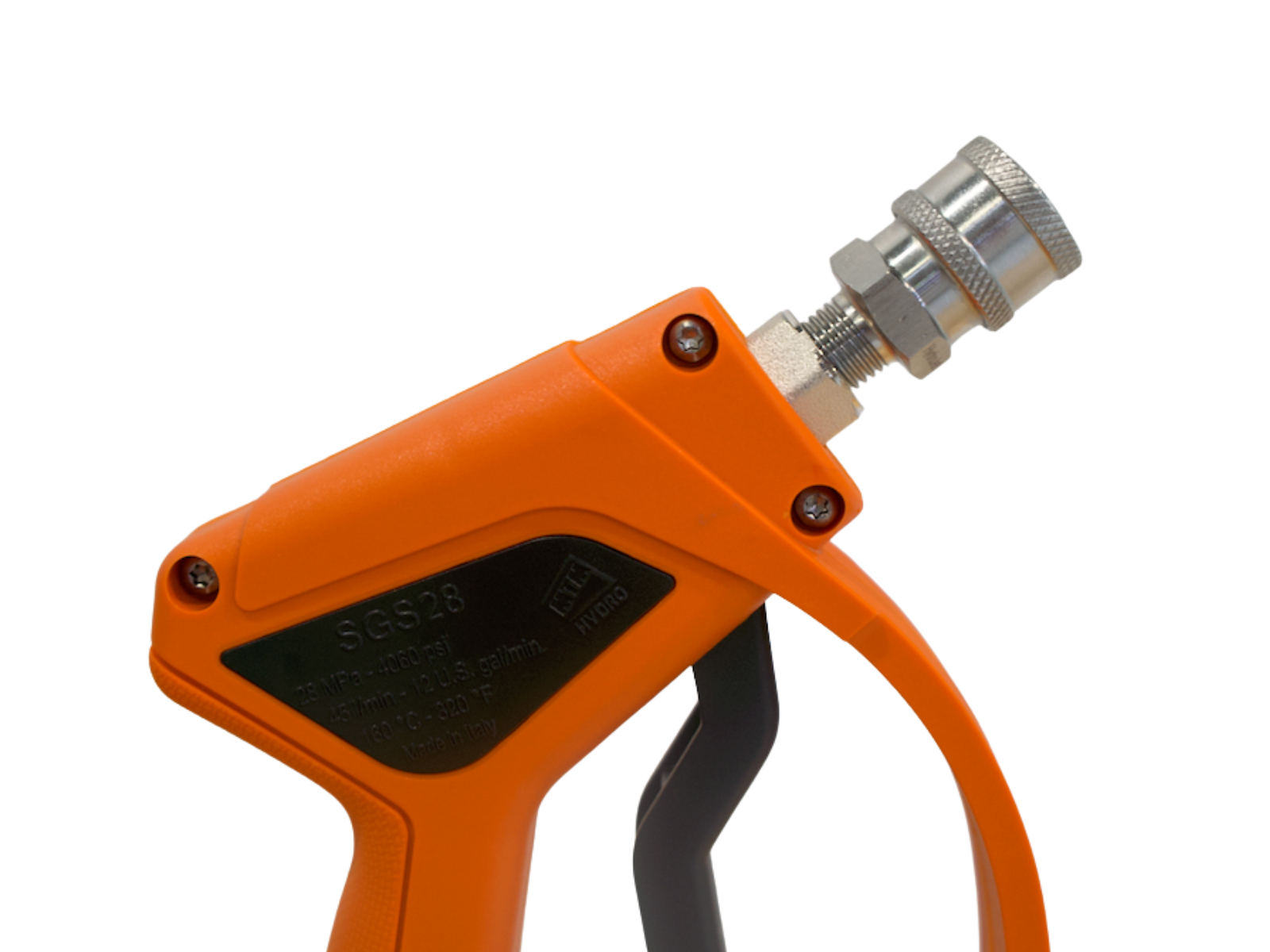 MTM Hydro Easy Hold SGS28 Light Orange Spray Gun w/ SS QC Fittings