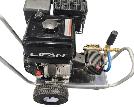 PRESSURE WASHER LIFAN 15HP/4GPM @4000PSI ON WHEELED CART
