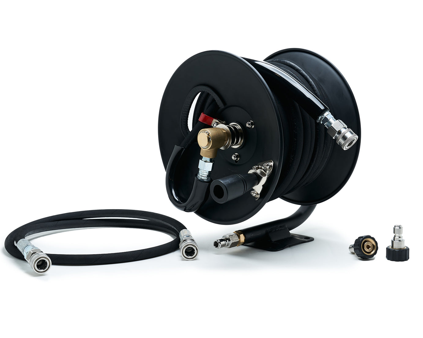 100' PROFESSIONAL HOSE REEL BUNDLE- 100' BLACK