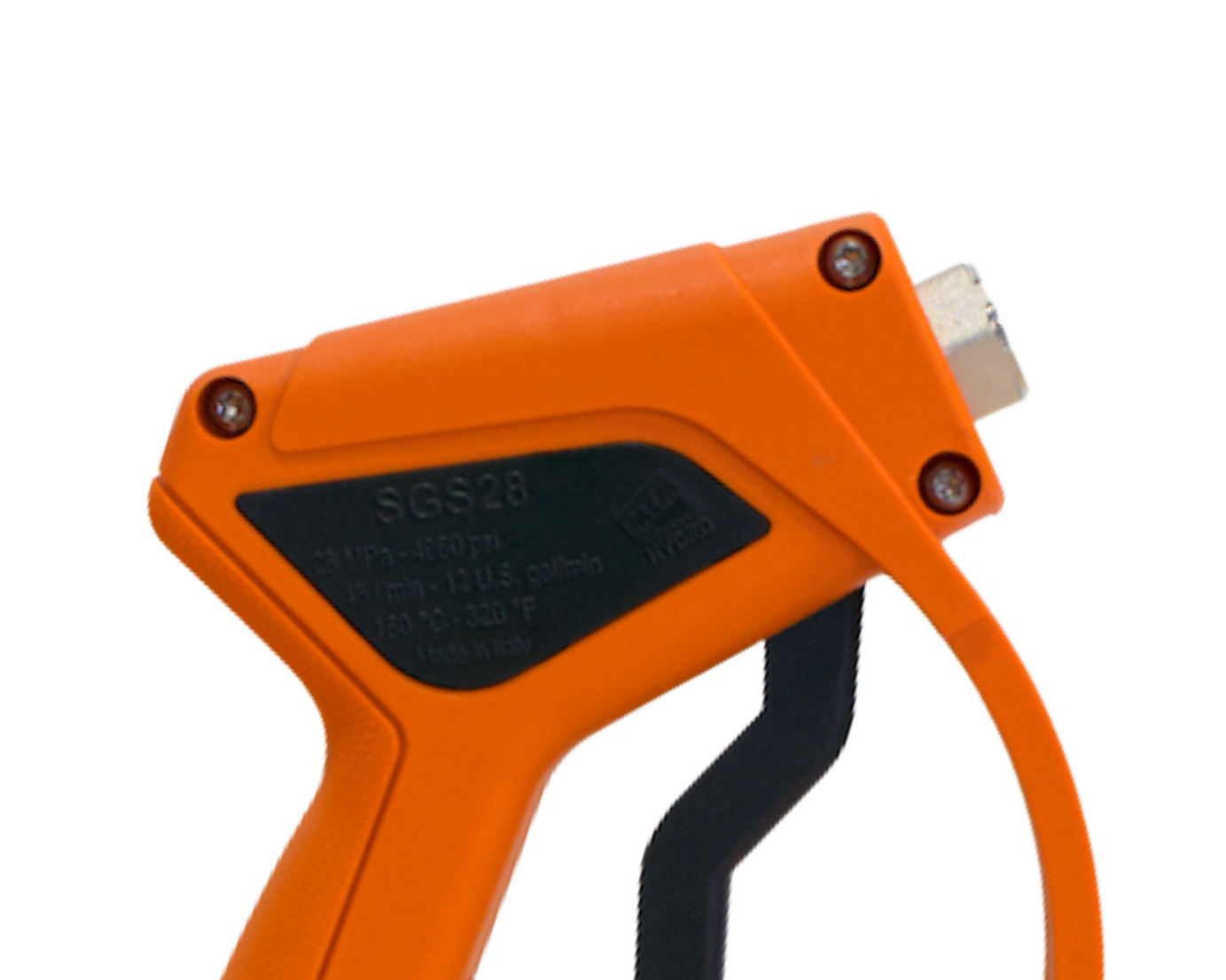 SGS28 1/4" Orange Spray Gun w/Nickel Plated Brass SS Swivel Inlet