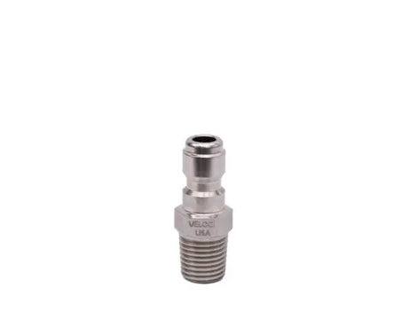 PRIMA by Veloci,1/4" MPT, Stainless Steel Plug, Made in the USA