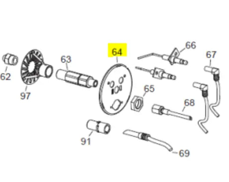 Burner support disc - Blaze 100