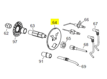 Burner support disc - Blaze 100