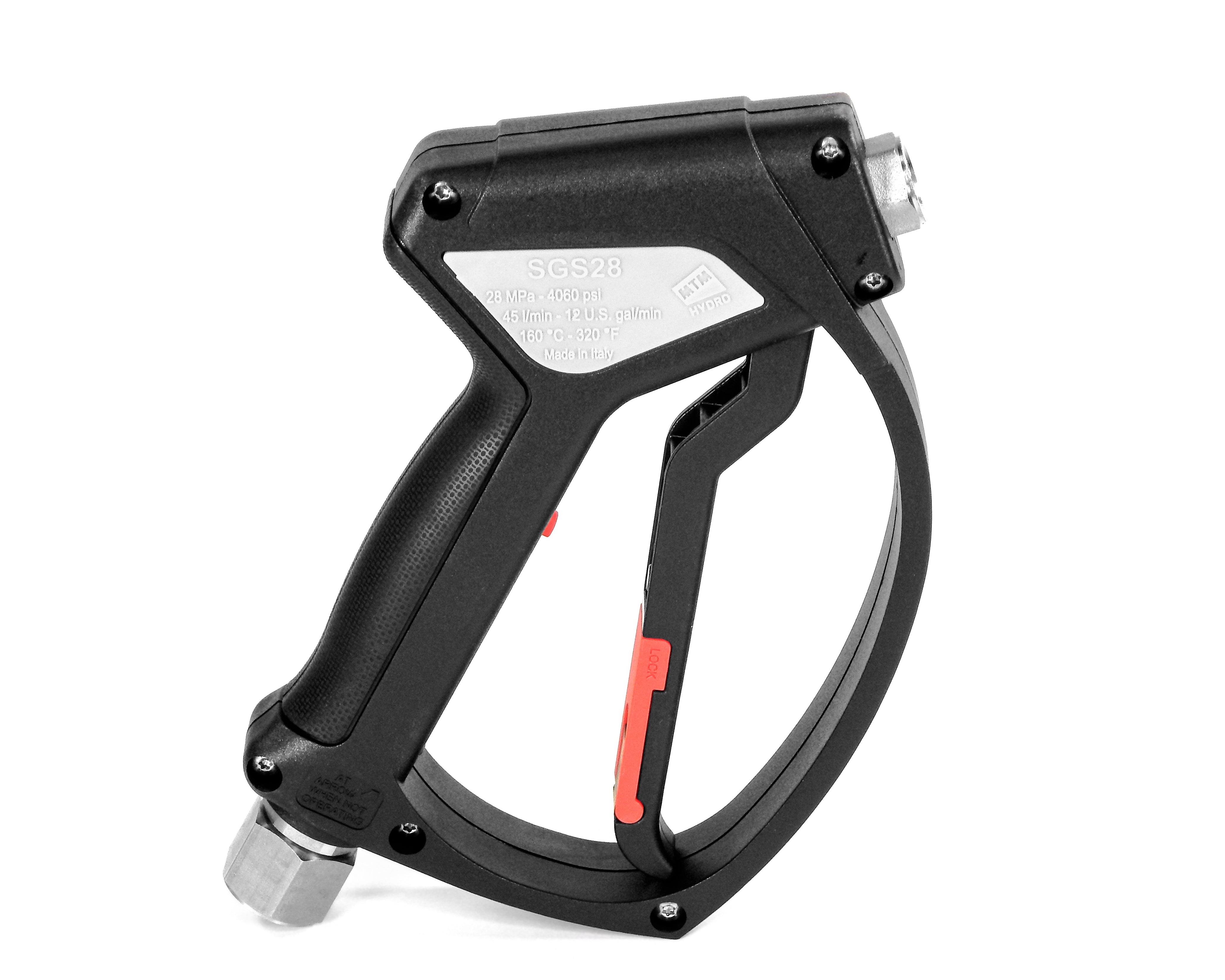 Cleaning has never been easier with our  "Easy Hold" technology. This Italian made gun is manufactured with shockproof reinforced plastic ribbing throughout the entire body of the gun supporting the pipe and protecting your hand.