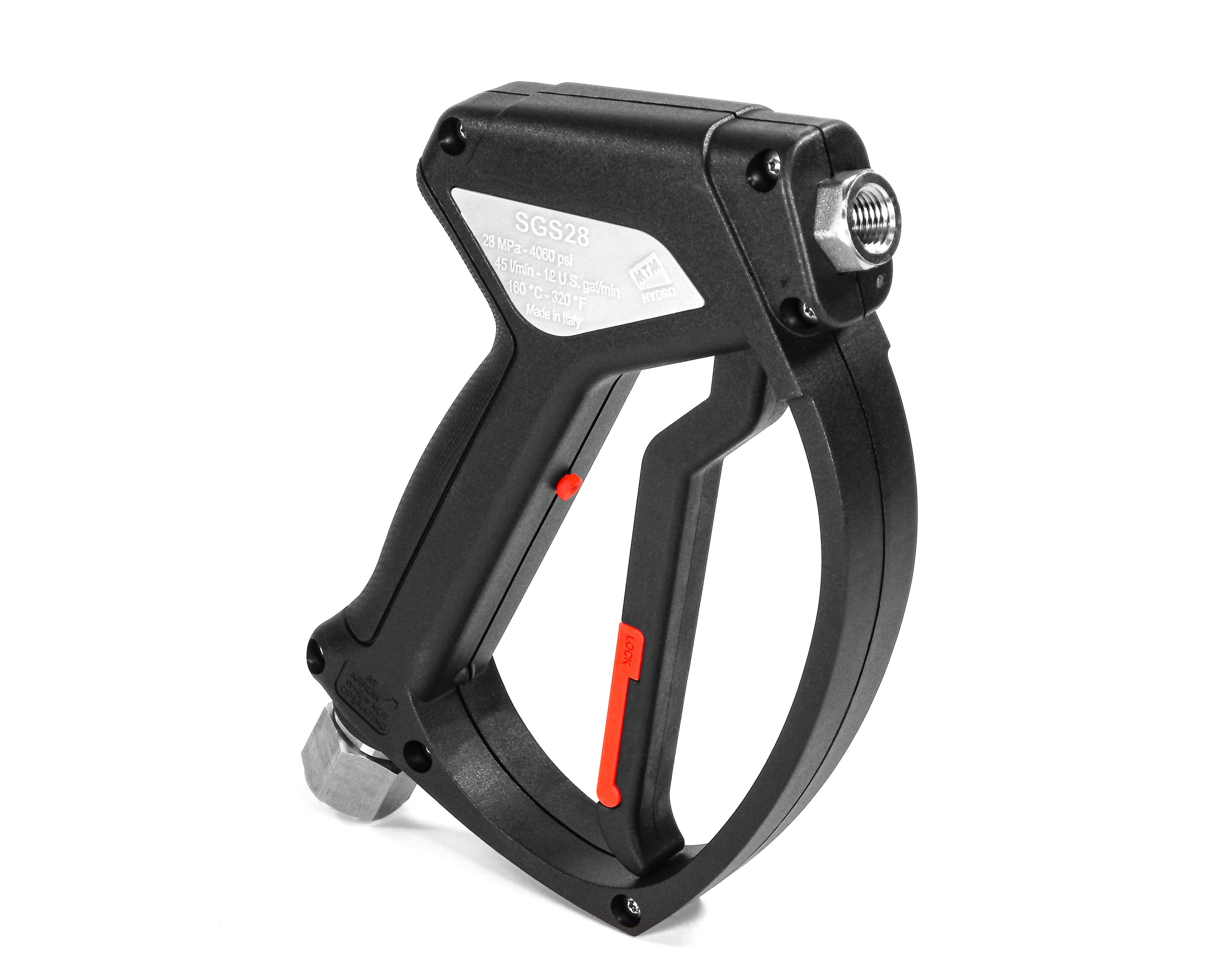 SGS28 SPRAY GUN-NICKEL PLATE BRASS-SS SWIVEL INLET