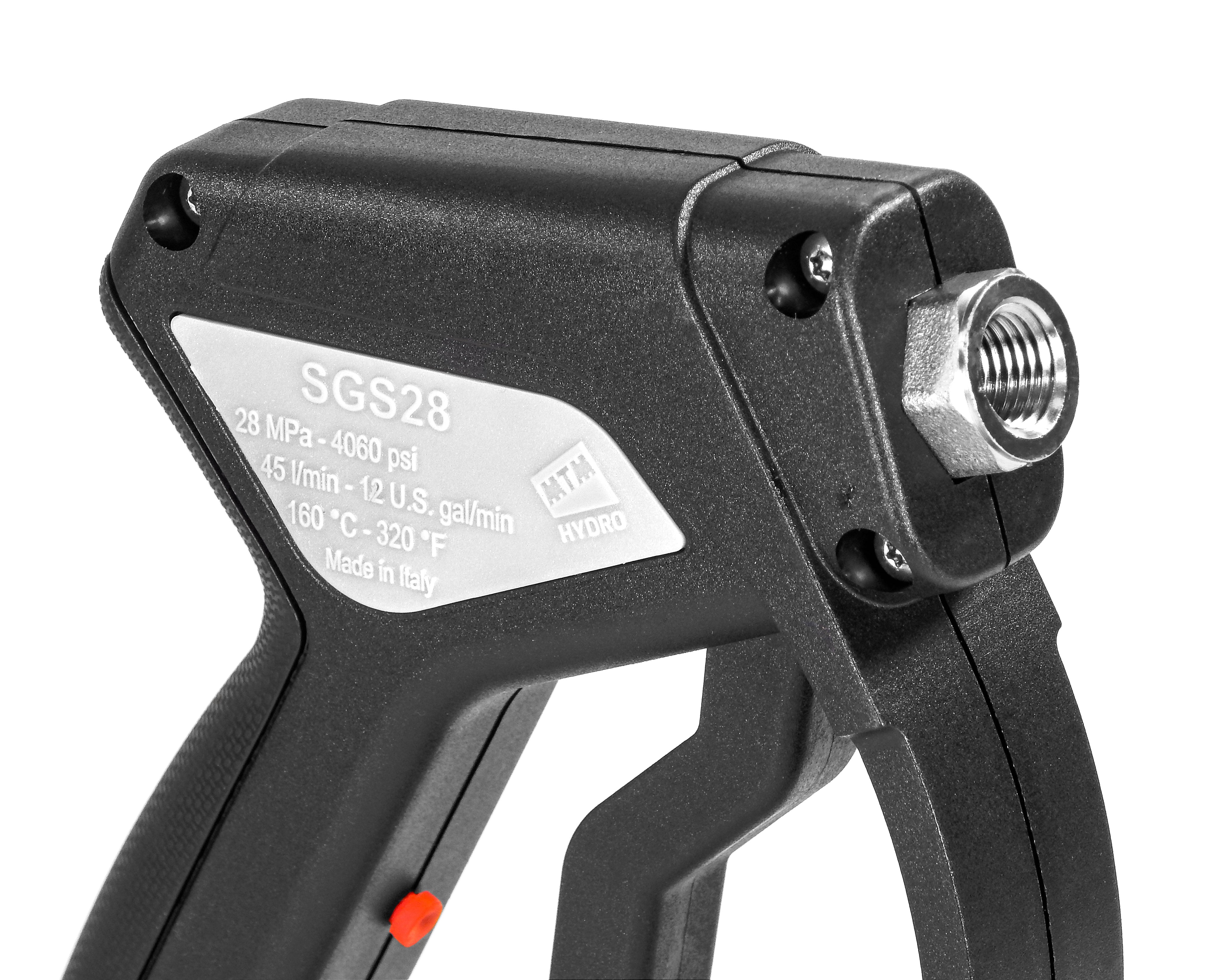 SGS28 SPRAY GUN-NICKEL PLATE BRASS-SS SWIVEL INLET