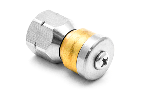 ROTATING SEWER NOZZLE 3X0.8MM-045 1/4F SS/BRASS