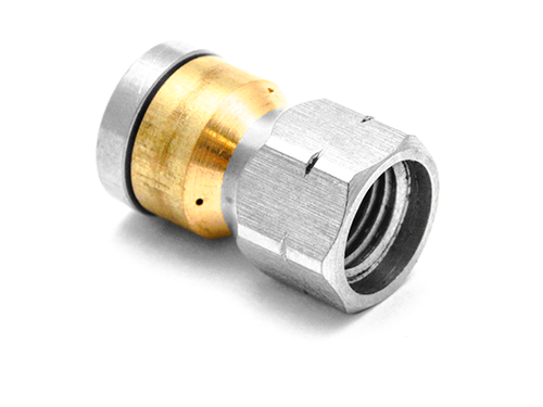 ROTATING SEWER NOZZLE SS/BRASS 1/8 NPT F 3+3 5.5