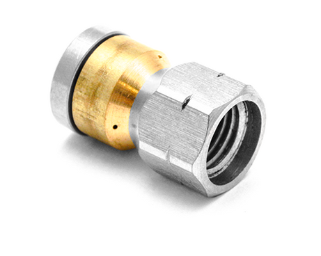 ROTATING SEWER NOZZLE SS/BRASS 1/4 NPT F 3+3 5.5