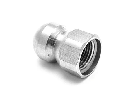 FIXED SEWER JETTING NOZZLE SS 3/8 NPT F 3+1 4.5