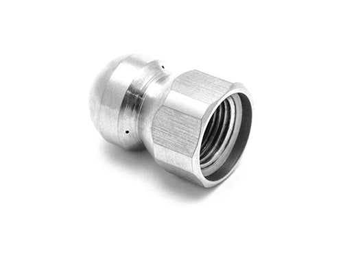FIXED SEWER JETTING NOZZLE SS 3/8 NPT F 3+1 4.5