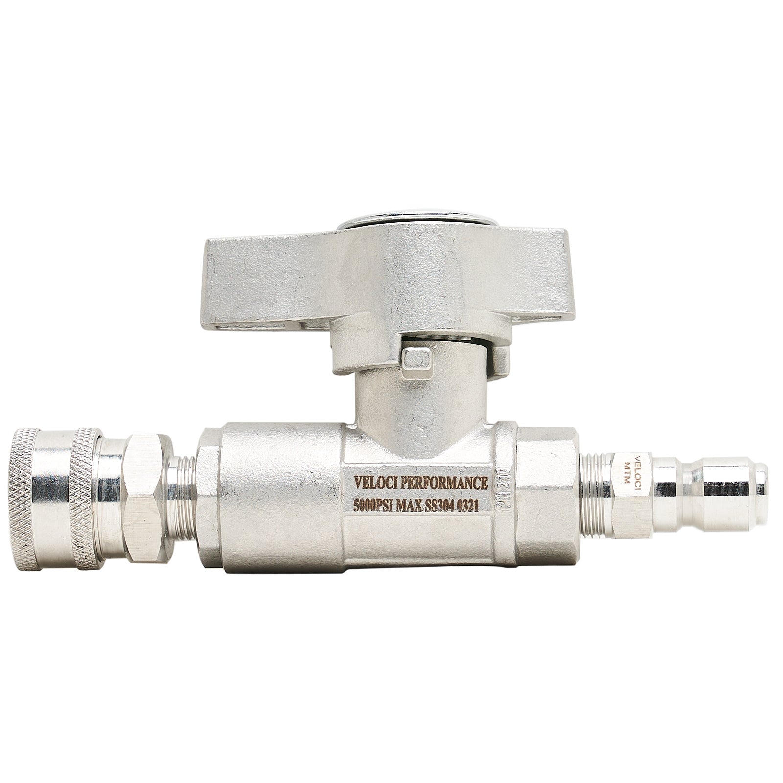 BALL VALVE SS10 3/8 FXF 5K-W/ SS COUPLER/PLUG