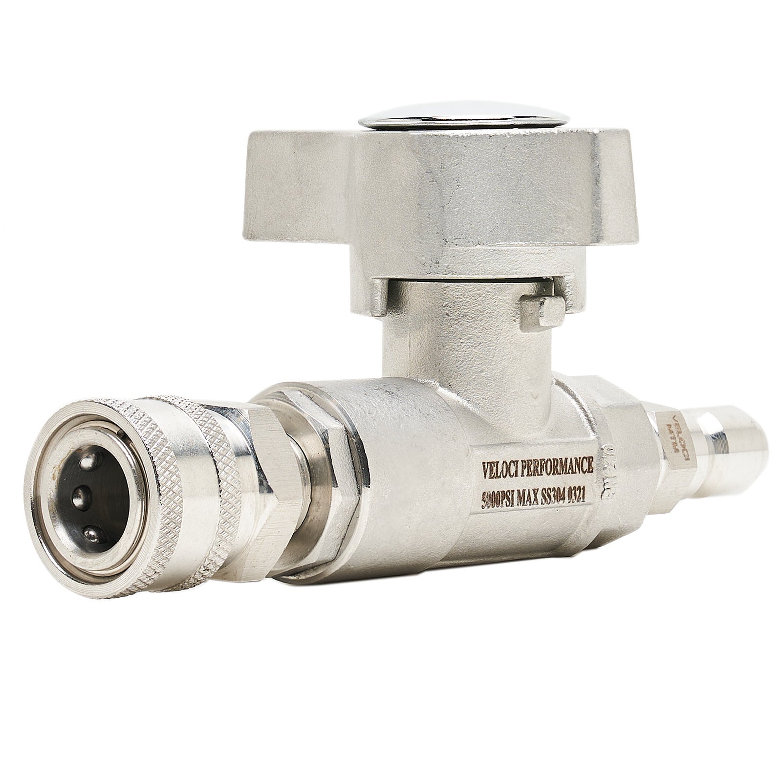 BALL VALVE SS10 3/8 FXF 5K-W/ SS COUPLER/PLUG