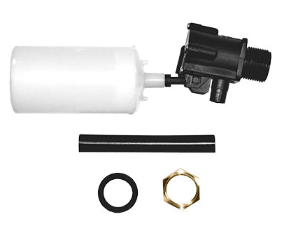 FLOAT VALVE PLASTIC 3/4' M W/ FILTER & PIPE