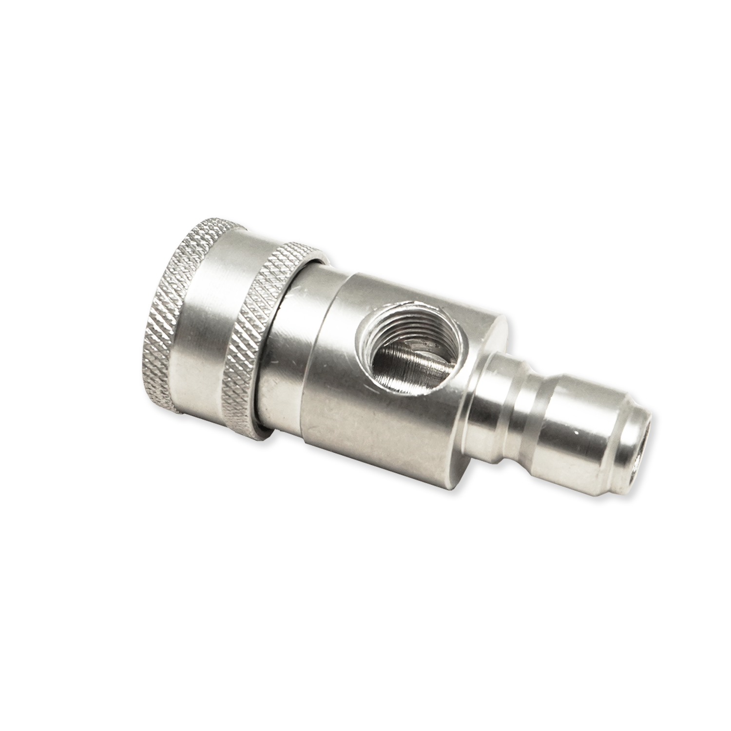 GAUGE FITTING 3/8 QC 1/4 PORT STAINLESS STEEL