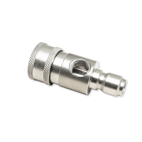 GAUGE FITTING 3/8 QC 1/4 PORT STAINLESS STEEL