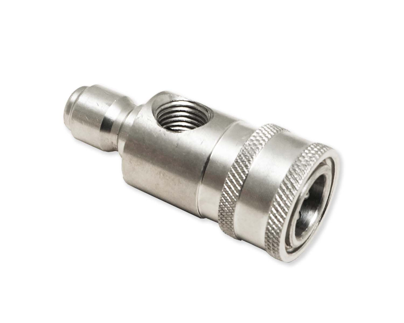 GAUGE FITTING 3/8 QC 1/4 PORT STAINLESS STEEL