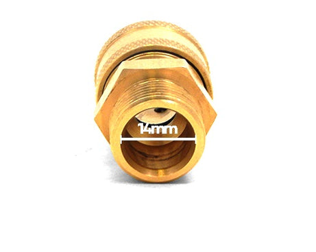COUPLER BRASS 3/8 QC X M22 M