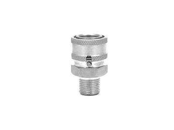 SS QC SOCKET W/LOCKING COLLAR 3/8 MPT