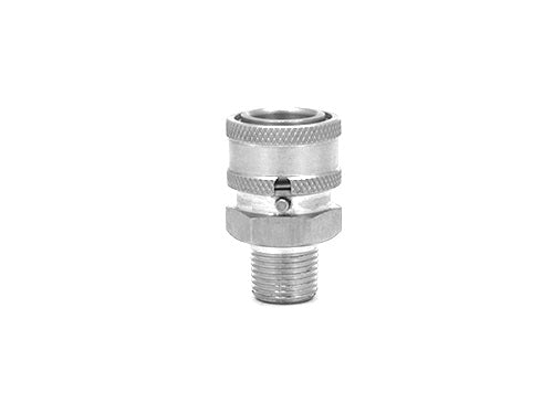 SS QC SOCKET W/LOCKING COLLAR 3/8 MPT