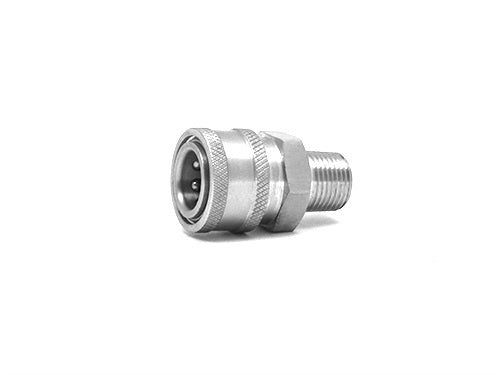 SS QC SOCKET W/LOCKING COLLAR 3/8 MPT