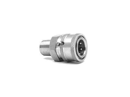 SS QC SOCKET W/LOCKING COLLAR 3/8 MPT